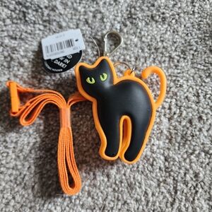 NWT B&BW Halloween Light Up Cat Pocketbac Lanyard